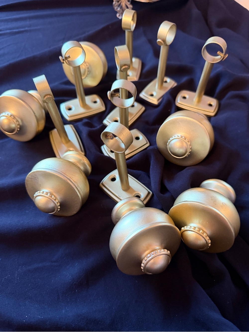 All You Need Are The Rods 3 Pairs of Finals 8 Gold Brackets Drape/Curtain - Picture 2 of 5